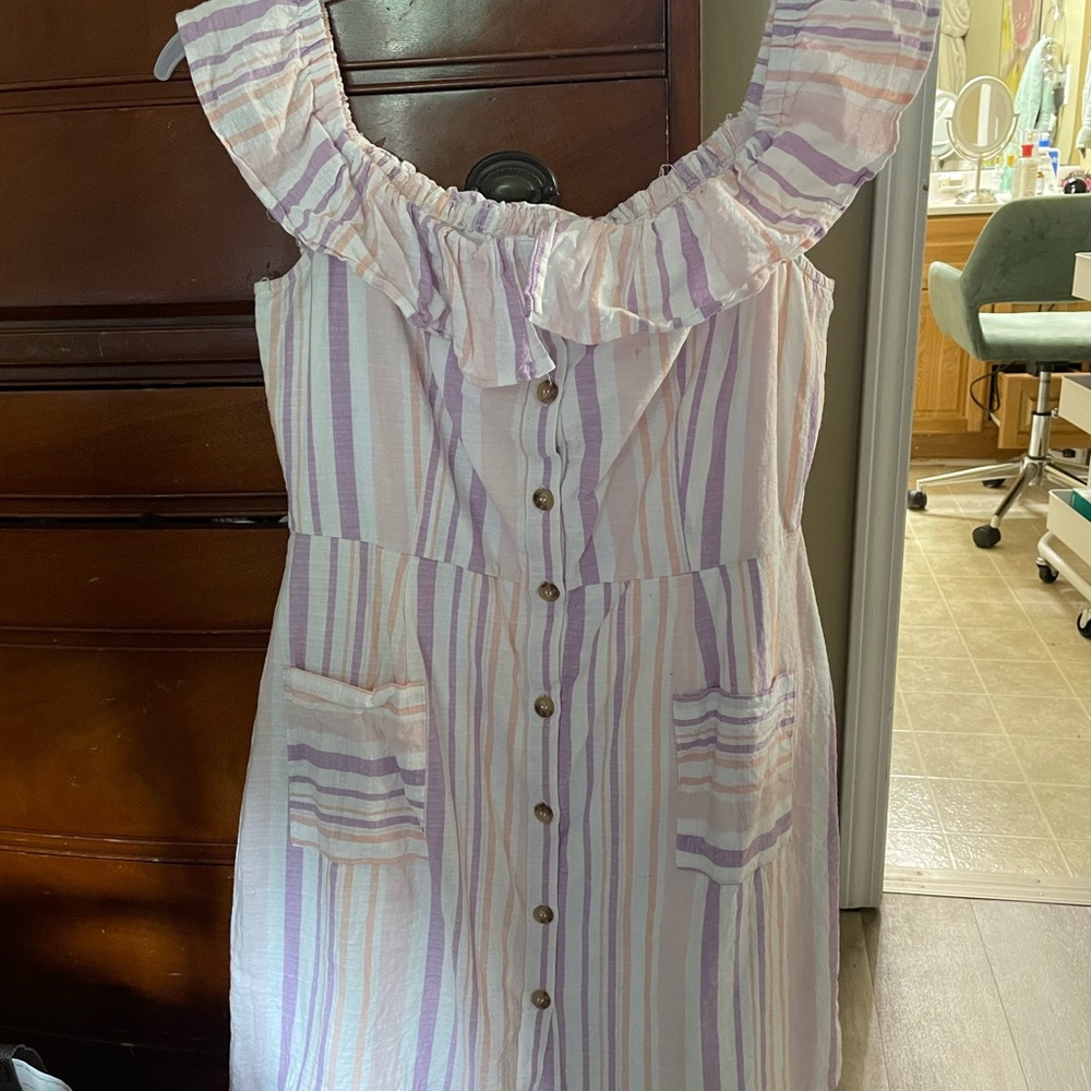 lavender and peach boutique dress